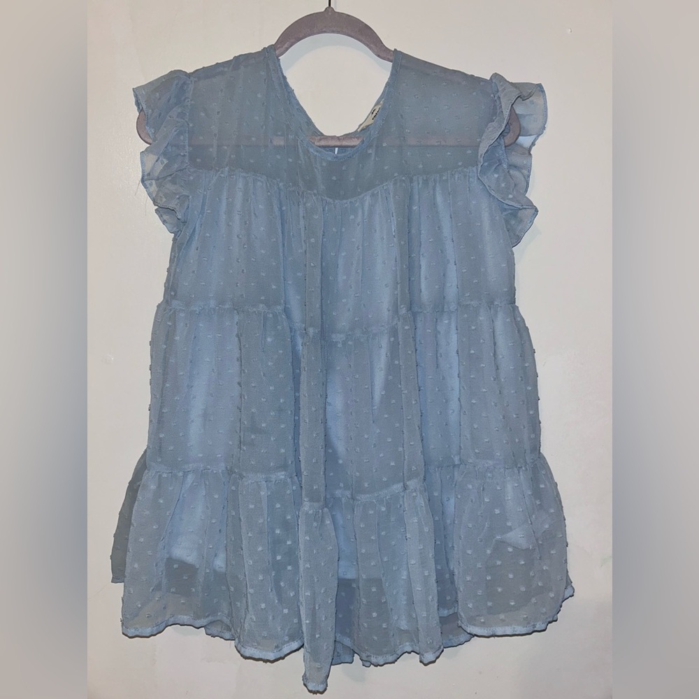 Flowy blue blouse